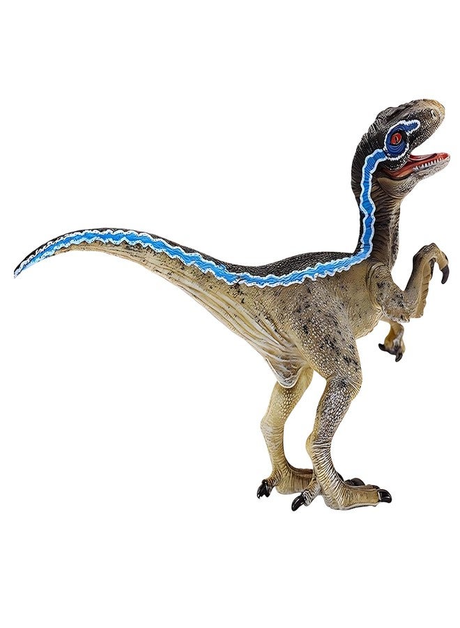 CRYA Velociraptor Toy Dinosaur Action Figure, Realistic Veloci Raptor Big Dinosaurs Toys for Kids, Blue Velociraptor Dinosaur Toy for Play and Display, Jurassic Dino Toys for Boys & Girls (Velociraptor) - Image 1